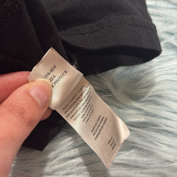 Rails Liza Black Pintuck Puff Sleeve Top Blouse - Picture 8 of 9